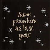 Servietter Same Procedure As.../90 års fødselsdag sort/guld, 20 stk. nytårsservietter