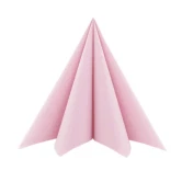 Rosa Sovie Linclass Airlaid serviet foldet i trekant, 40x40 cm, stoflignende engangsserviet.