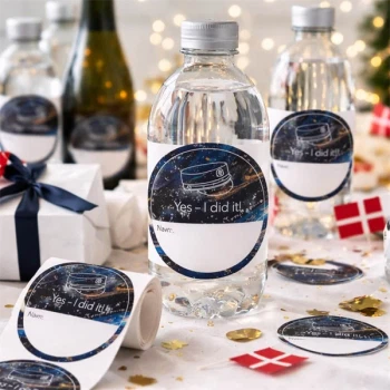 Studenter klistermærker på vandflasker til studenterfest