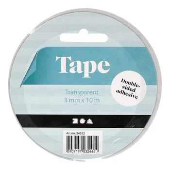 Dobbeltklæbende tape 3mm x 10m diy