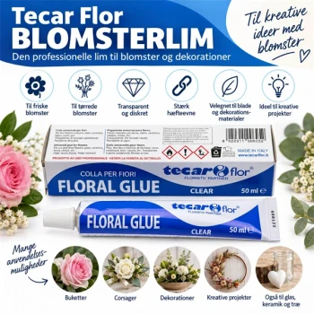 Tecar Flor blomsterlim 50 ml til friske og tørrede blomster