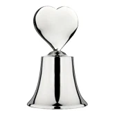 Toastmasterklokke Hjerte sølv 9,5cm festartikler