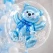 Transparent ballon med lyseblå ballonbamse og Baby Boy tekst – perfekt til drenge babyshower, barnedåb og barselsbesøg.