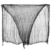 Sort Creepy Cloth til Halloween – 75 × 200 cm