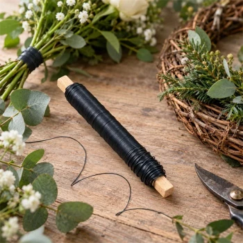 Blå udglødet vindseltråd 0,65 mm til blomsterbinding, buketter og kranse